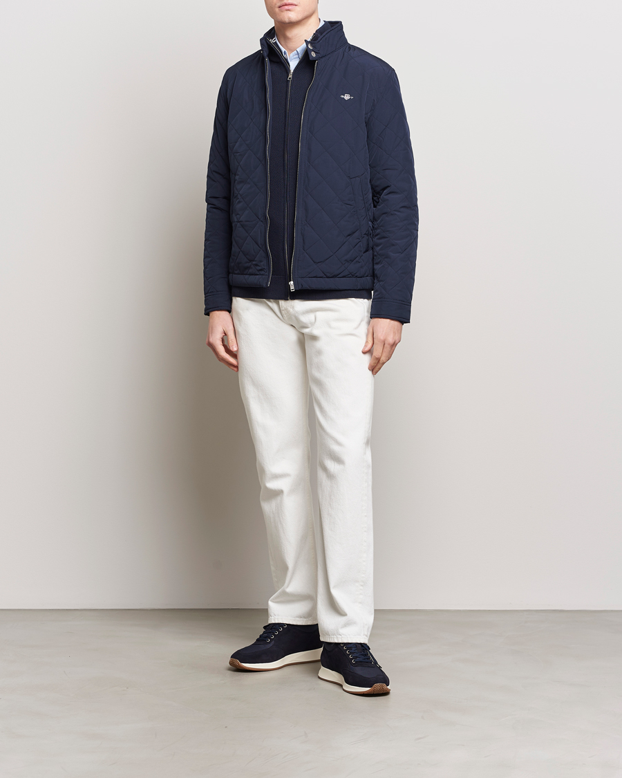Herr | Jackor | GANT | The Quilted Windcheater Evening Blue