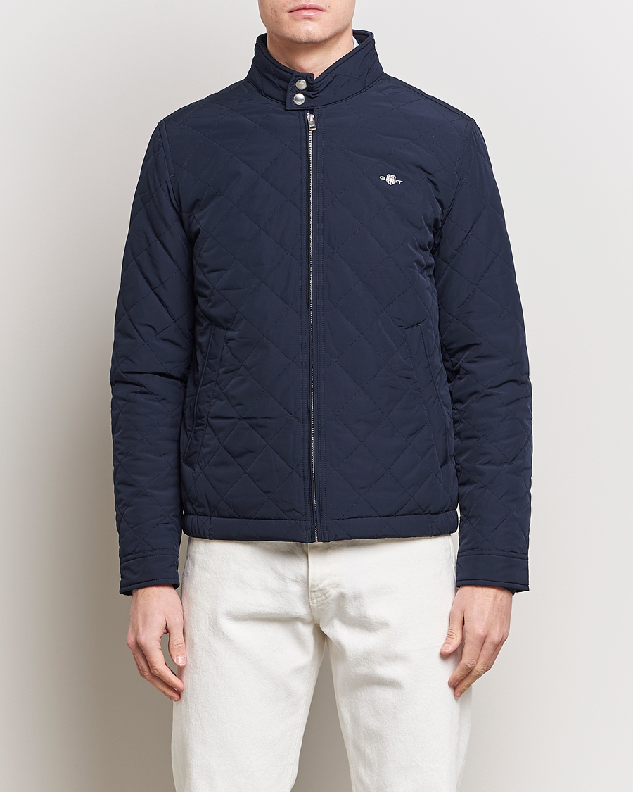 Herr | Jackor | GANT | The Quilted Windcheater Evening Blue