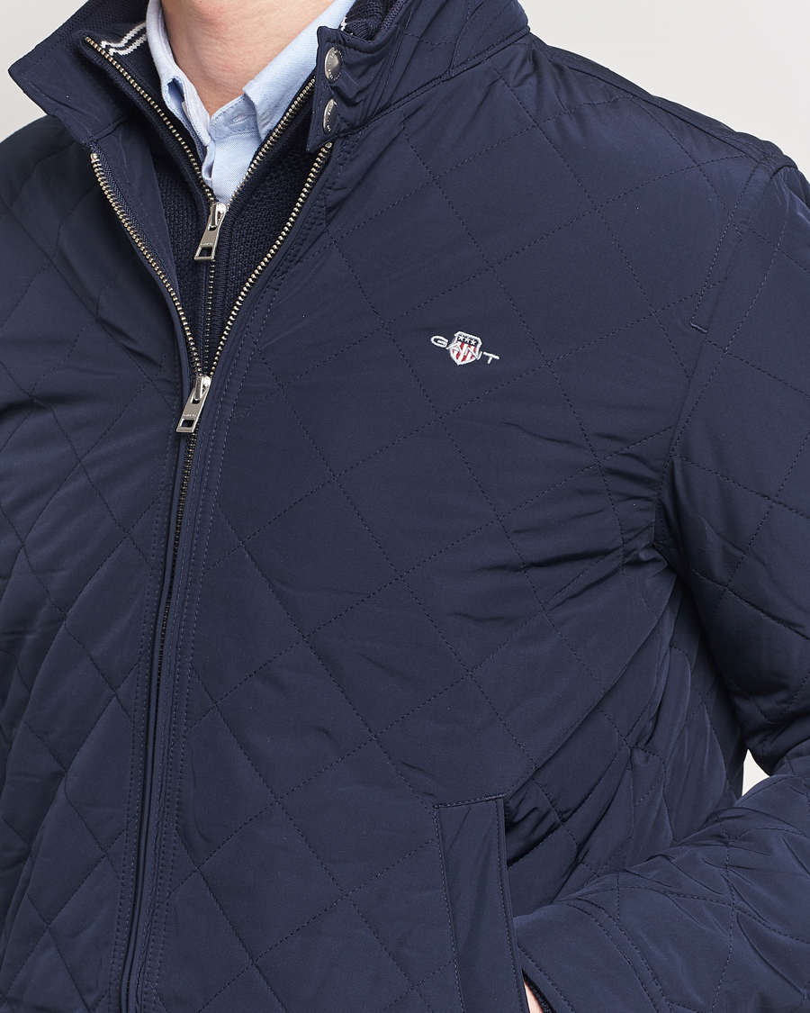 Herr | Jackor | GANT | The Quilted Windcheater Evening Blue