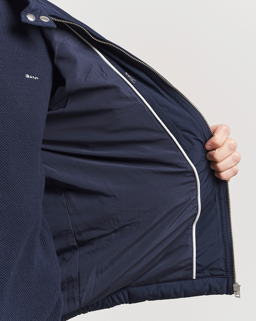 Herr | Jackor | GANT | The Quilted Windcheater Evening Blue