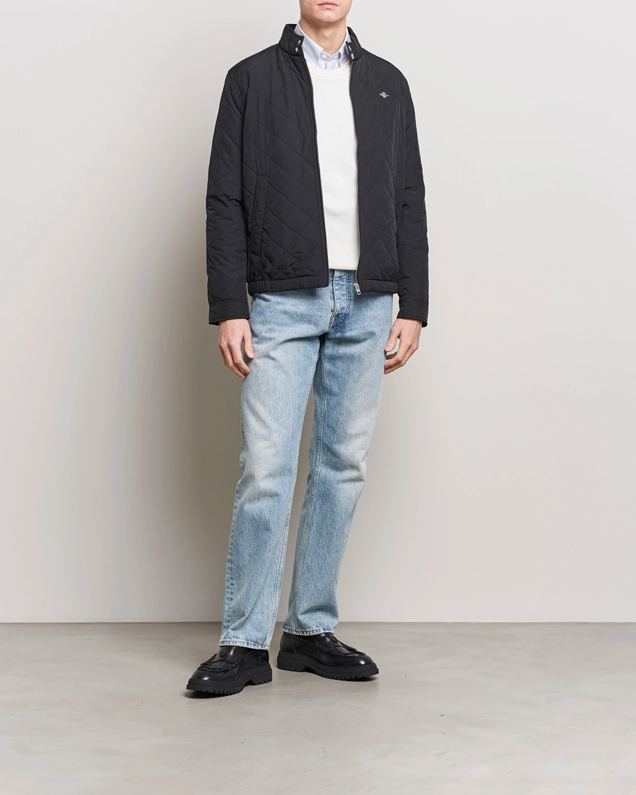 Herr | Jackor | Gant | The Quilted Windcheater Black