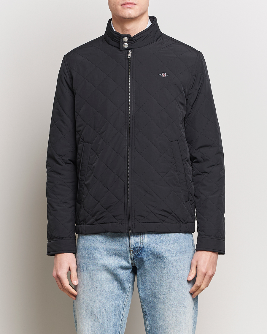 Herr | Klassiska jackor | GANT | The Quilted Windcheater Black