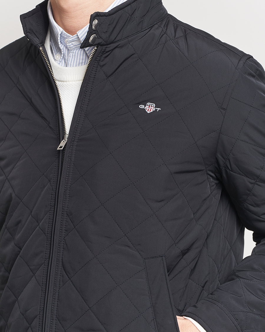Herr | Jackor | Gant | The Quilted Windcheater Black