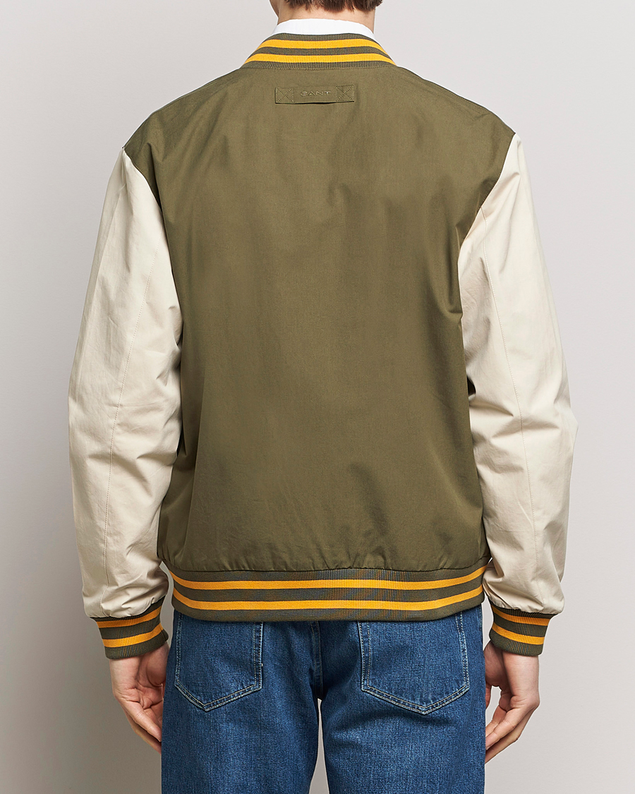 Herr | Jackor | GANT | Light Varsity Jacket Green/Soft Oat