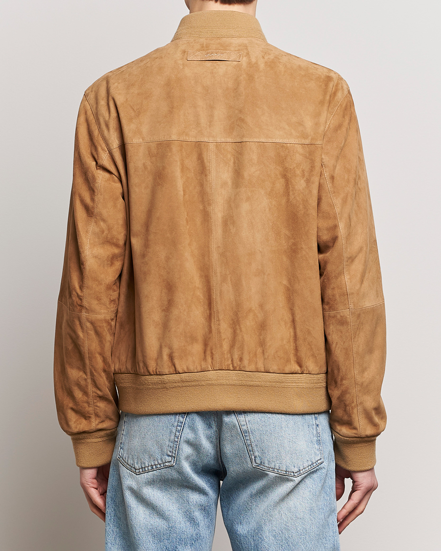Herr | Jackor | GANT | Suede Bombar Jacket Dark Khaki