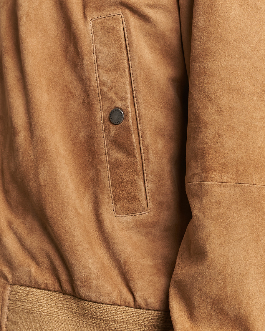 Herr | Jackor | Gant | Suede Bombar Jacket Dark Khaki