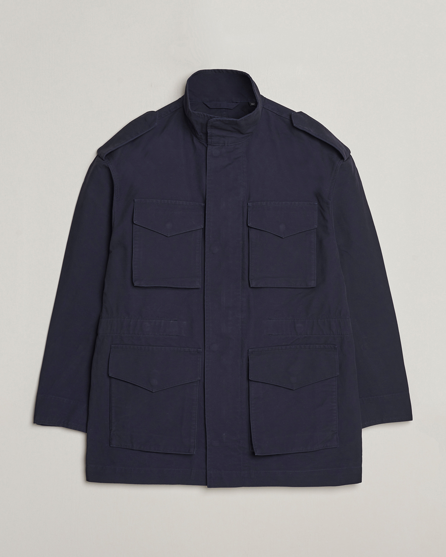 Herr | Jackor | GANT | Cotton Field Jacket Evening Blue