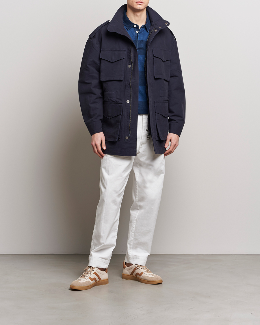 Herr | Jackor | GANT | Cotton Field Jacket Evening Blue