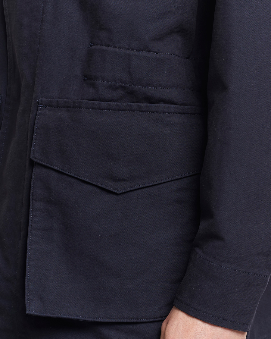 Herr | Jackor | GANT | Cotton Field Jacket Evening Blue