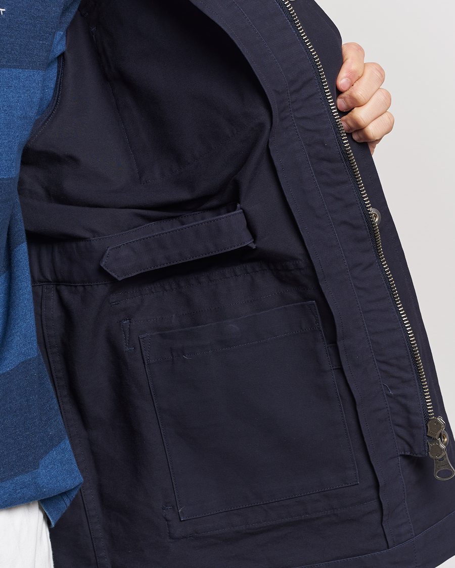 Herr | Jackor | GANT | Cotton Field Jacket Evening Blue