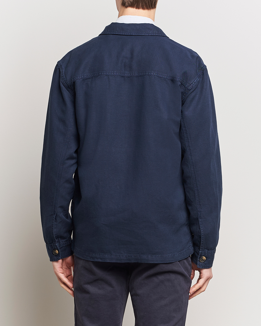 Herr | Skjortor | GANT | Linen/Cotton Twill Overshirt Marine