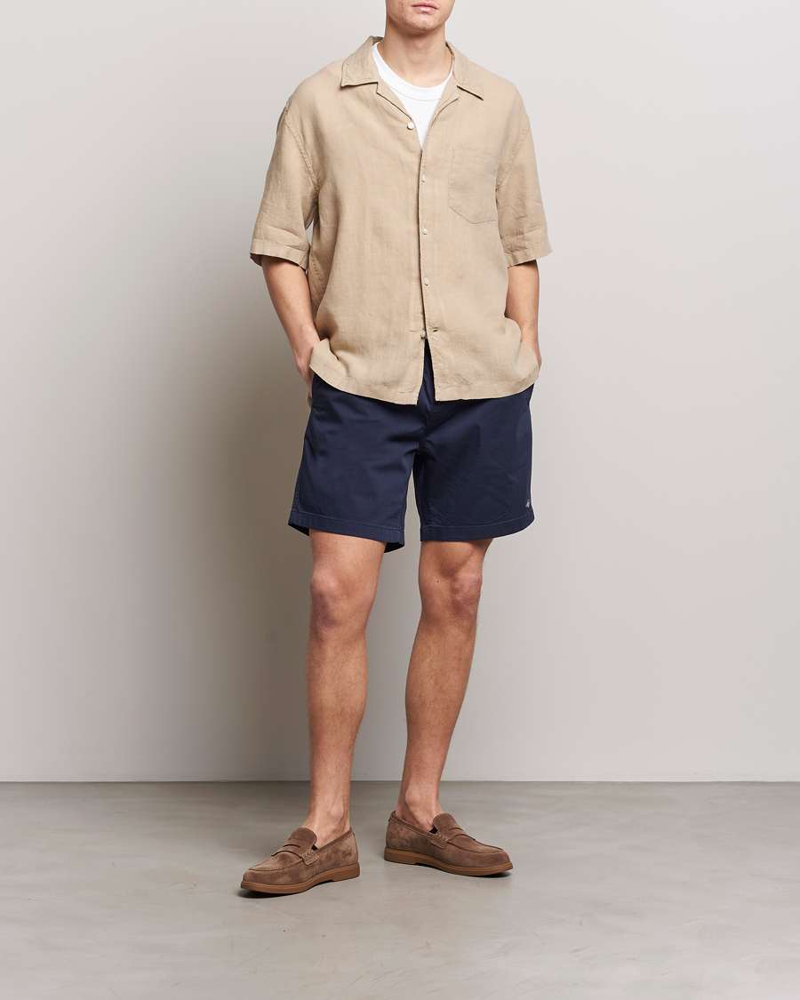 Herr | Skjortor | Gant | Relaxed Fit Linen Resort Short Sleeve Shirt Concrete Beige