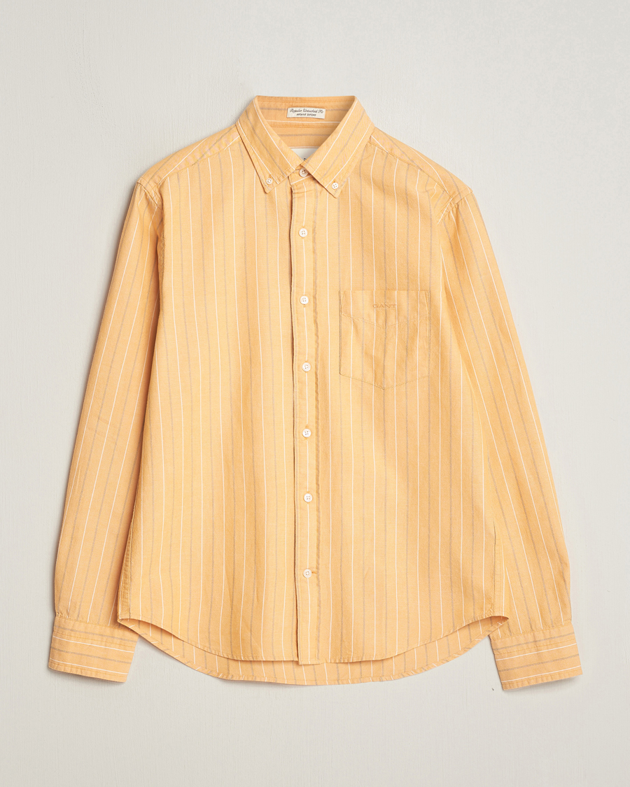 Herr | Skjortor | GANT | Regular Fit Archive Striped Oxford Shirt Medal Yellow
