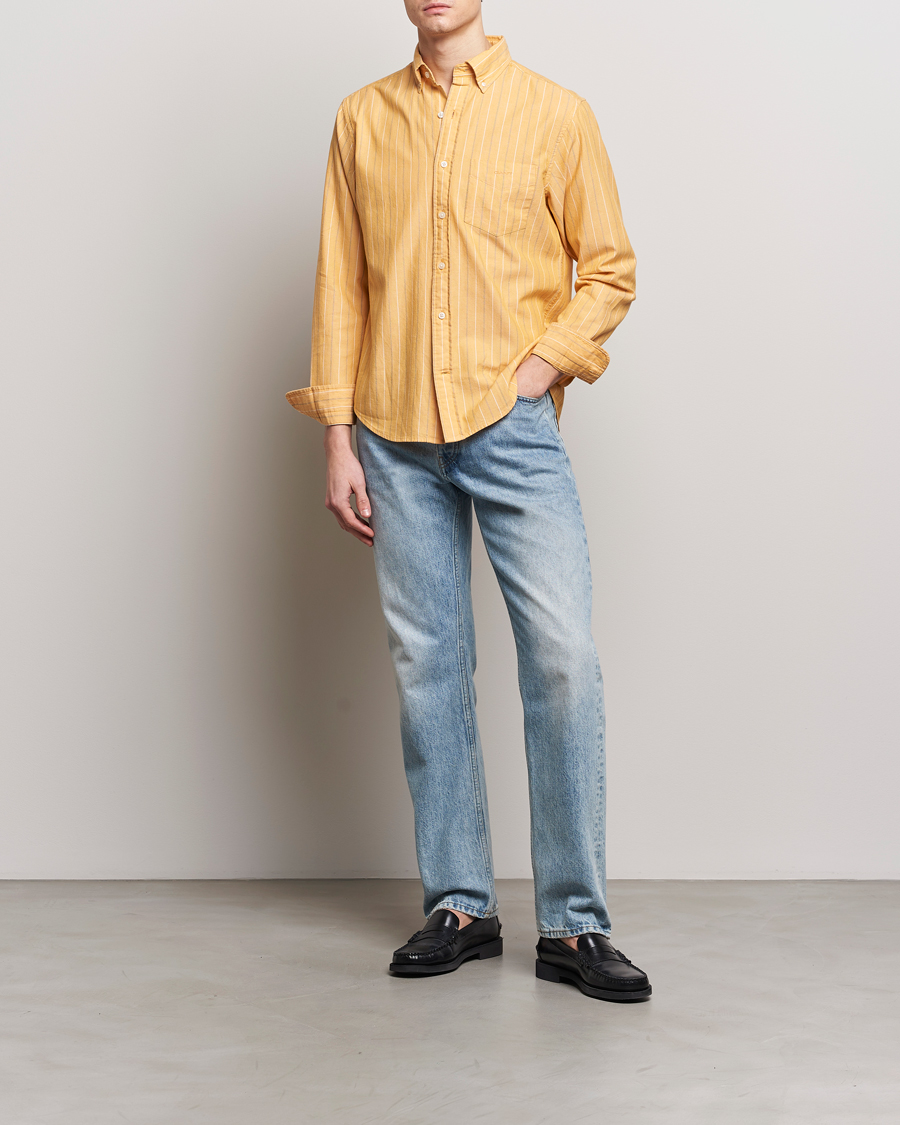 Herr |  | GANT | Regular Fit Archive Striped Oxford Shirt Medal Yellow