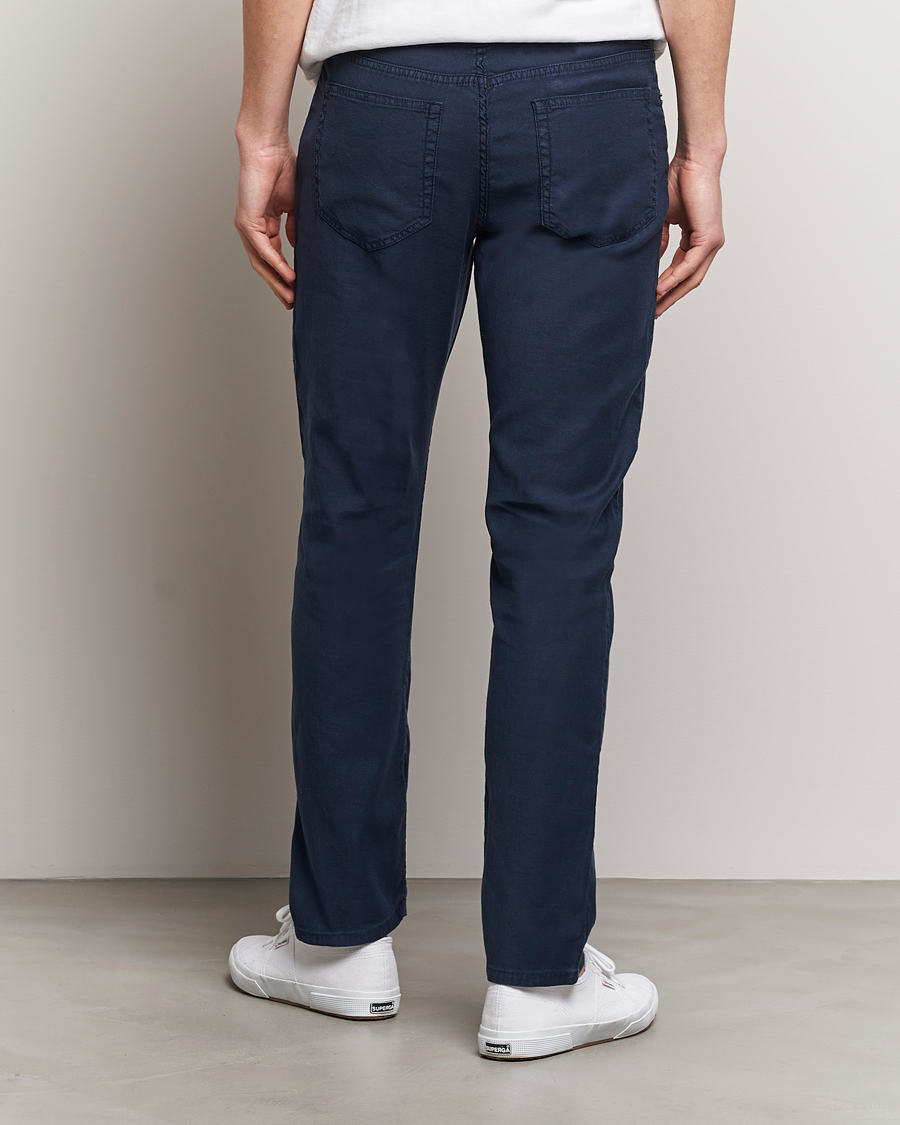 Herr | Byxor | GANT | Cotton/Linen 5-Pocket Trousers Marine