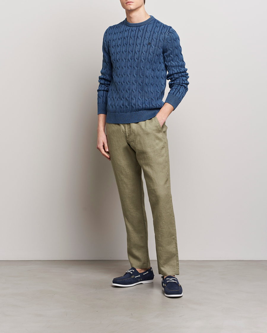 Herr | Byxor | GANT | Relaxed Linen Drawstring Pants Dried Clay