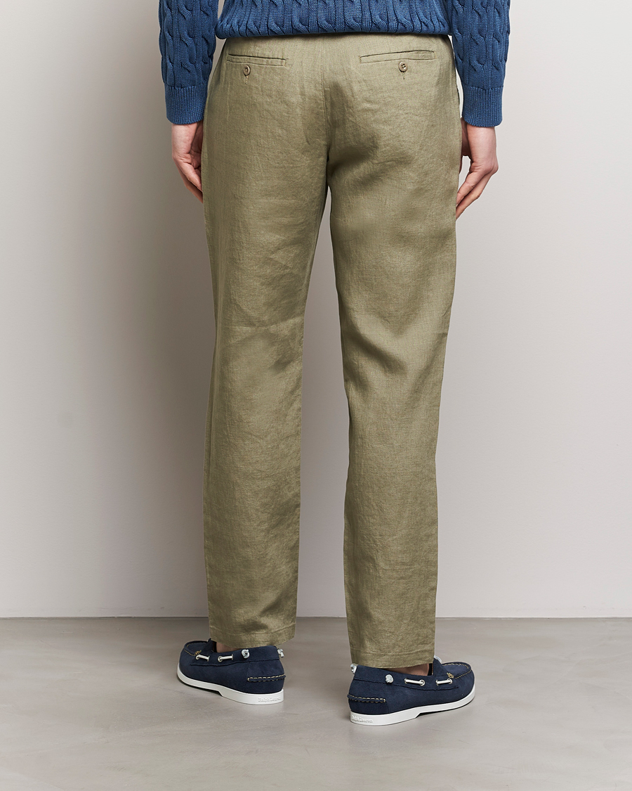 Herr | Byxor | GANT | Relaxed Linen Drawstring Pants Dried Clay