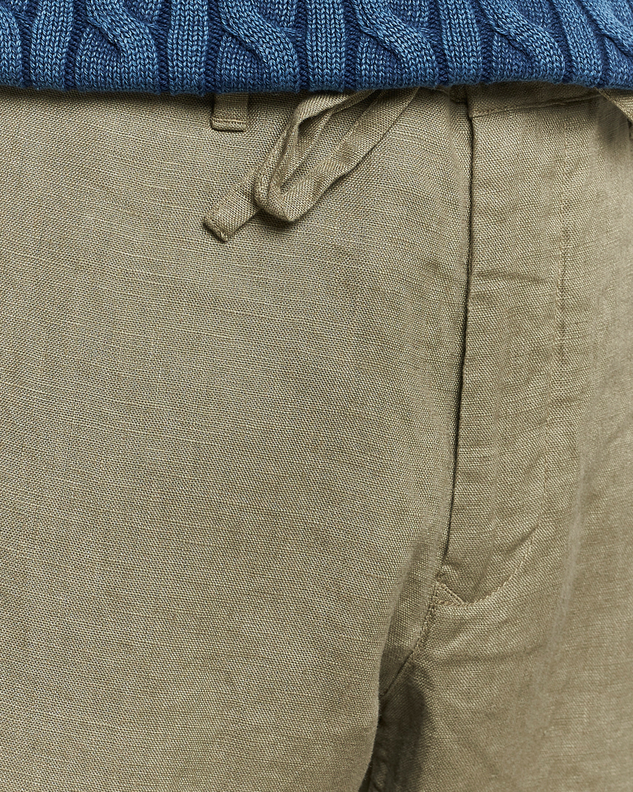 Herr | Byxor | GANT | Relaxed Linen Drawstring Pants Dried Clay