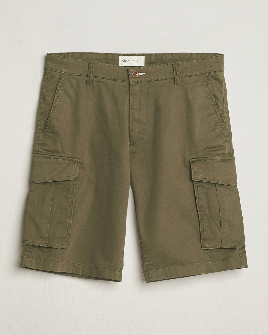 Herr | Shorts | GANT | Relaxed Twill Cargo Shorts Juniper Green