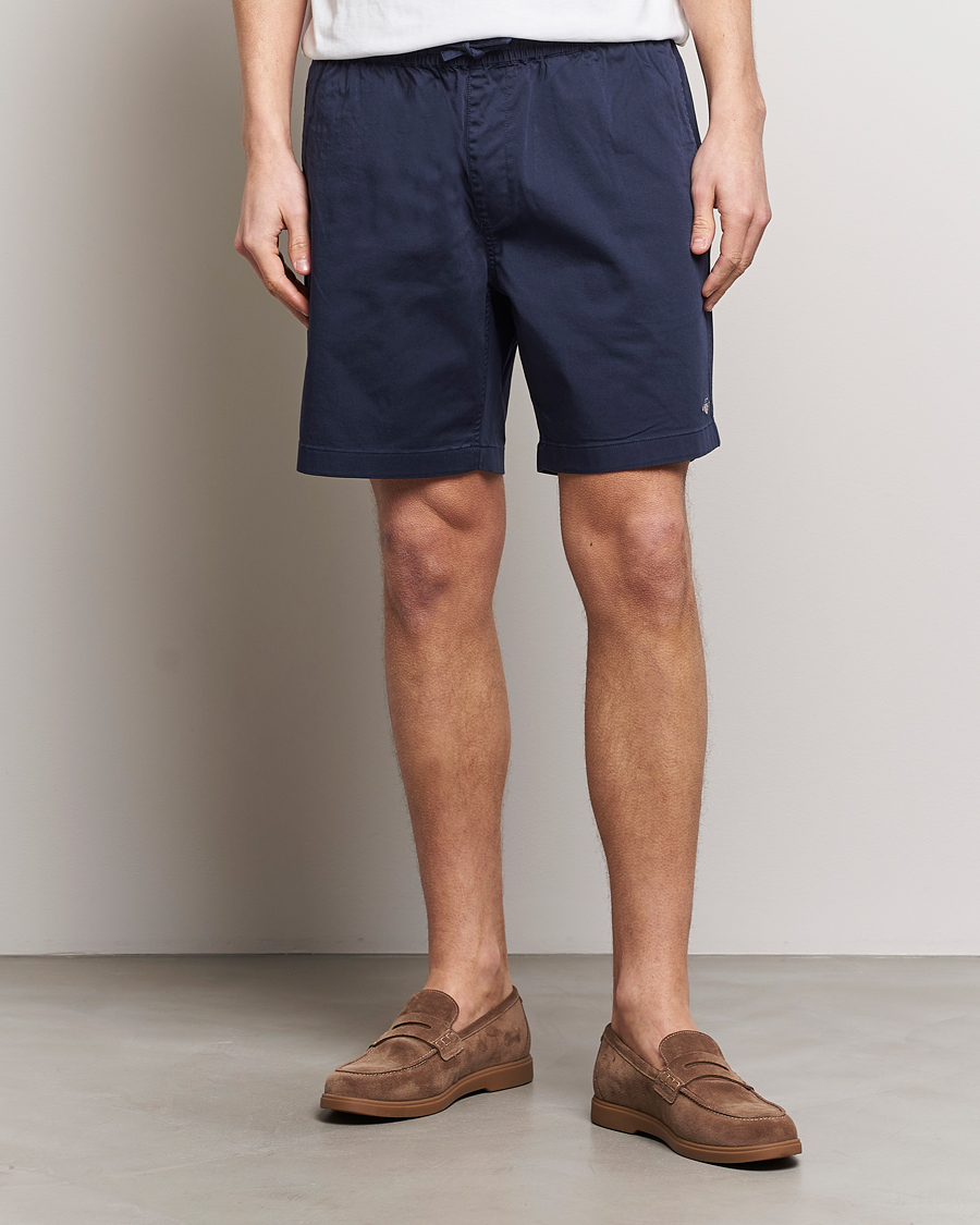 Herr | GANT | GANT | Drawstring Logo Shorts Marine