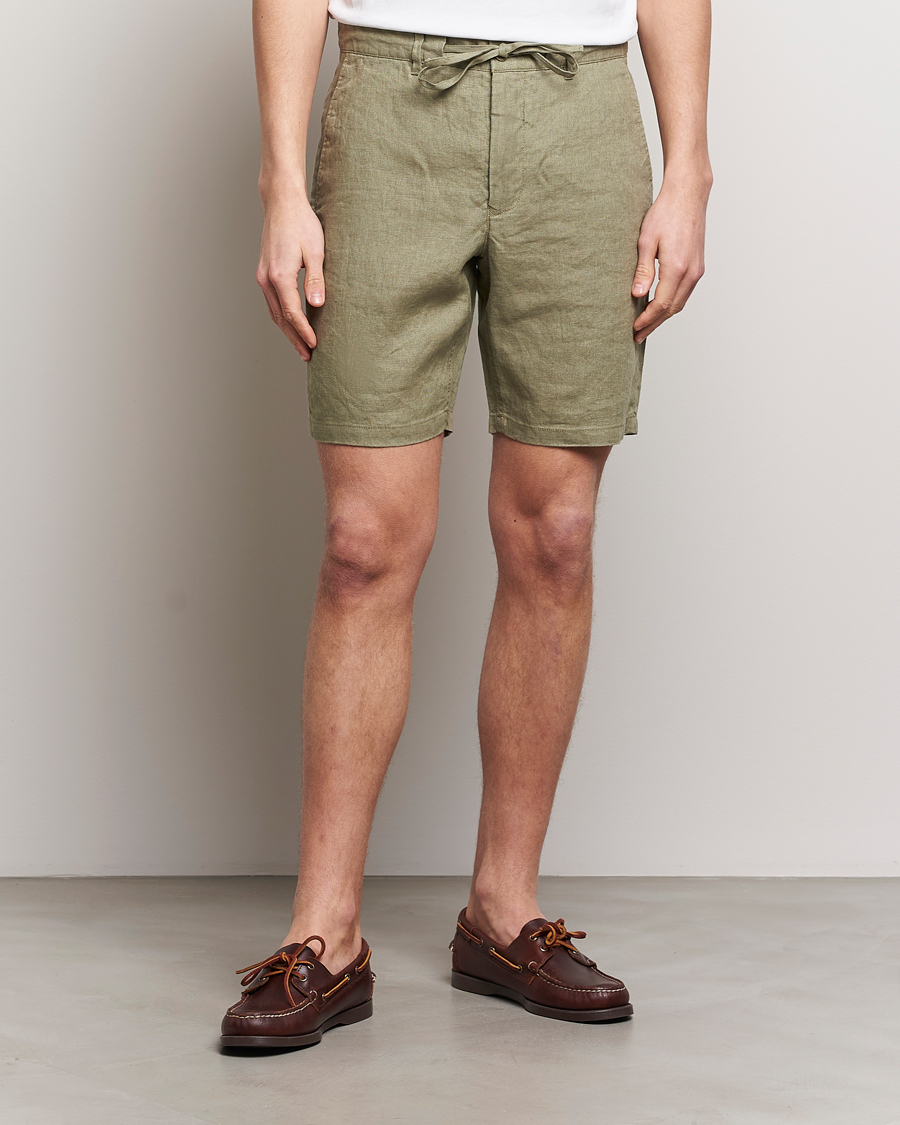 Herr | Kläder | GANT | Relaxed Linen Drawstring Shorts Dried Clay