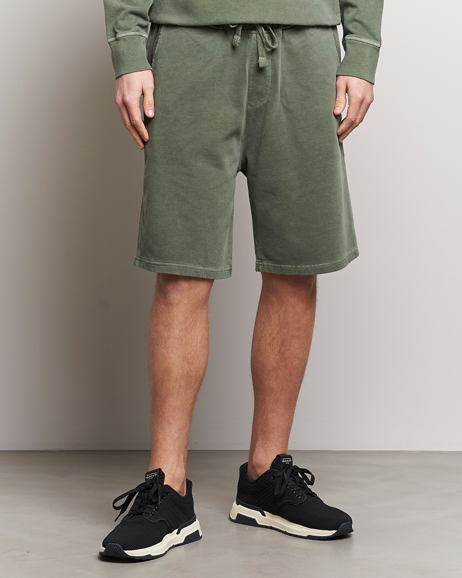 Herr | GANT | GANT | Sunbleached Sweatshorts Pine Green