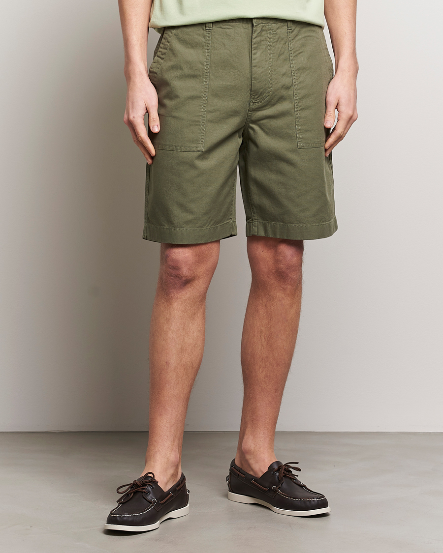 Herr | Chinosshorts | GANT | Cotton/Linen Shorts Four Leaf Clover
