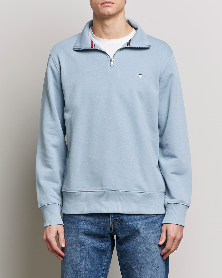 Herr | Half-zip | GANT | Original Shield Half Zip Sweater Dove Blue