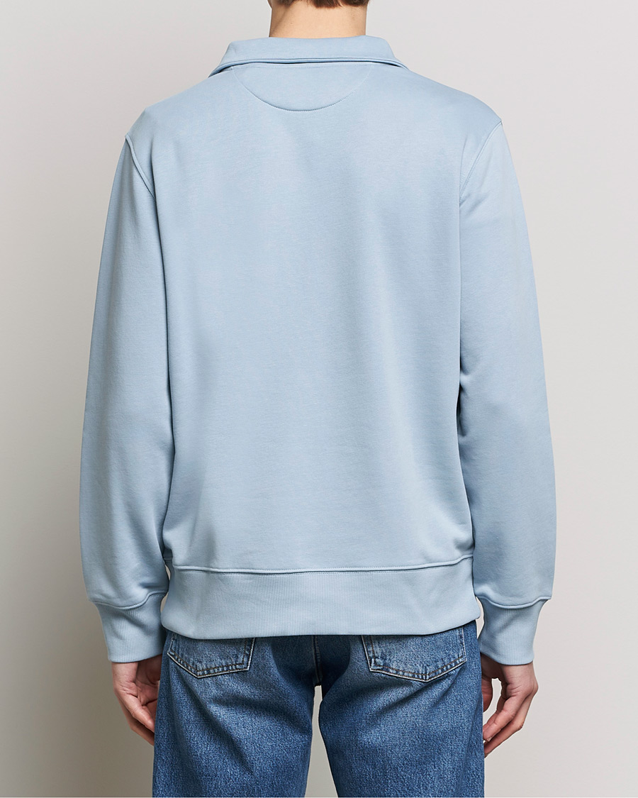 Herr | Tröjor | GANT | Original Shield Half Zip Sweater Dove Blue