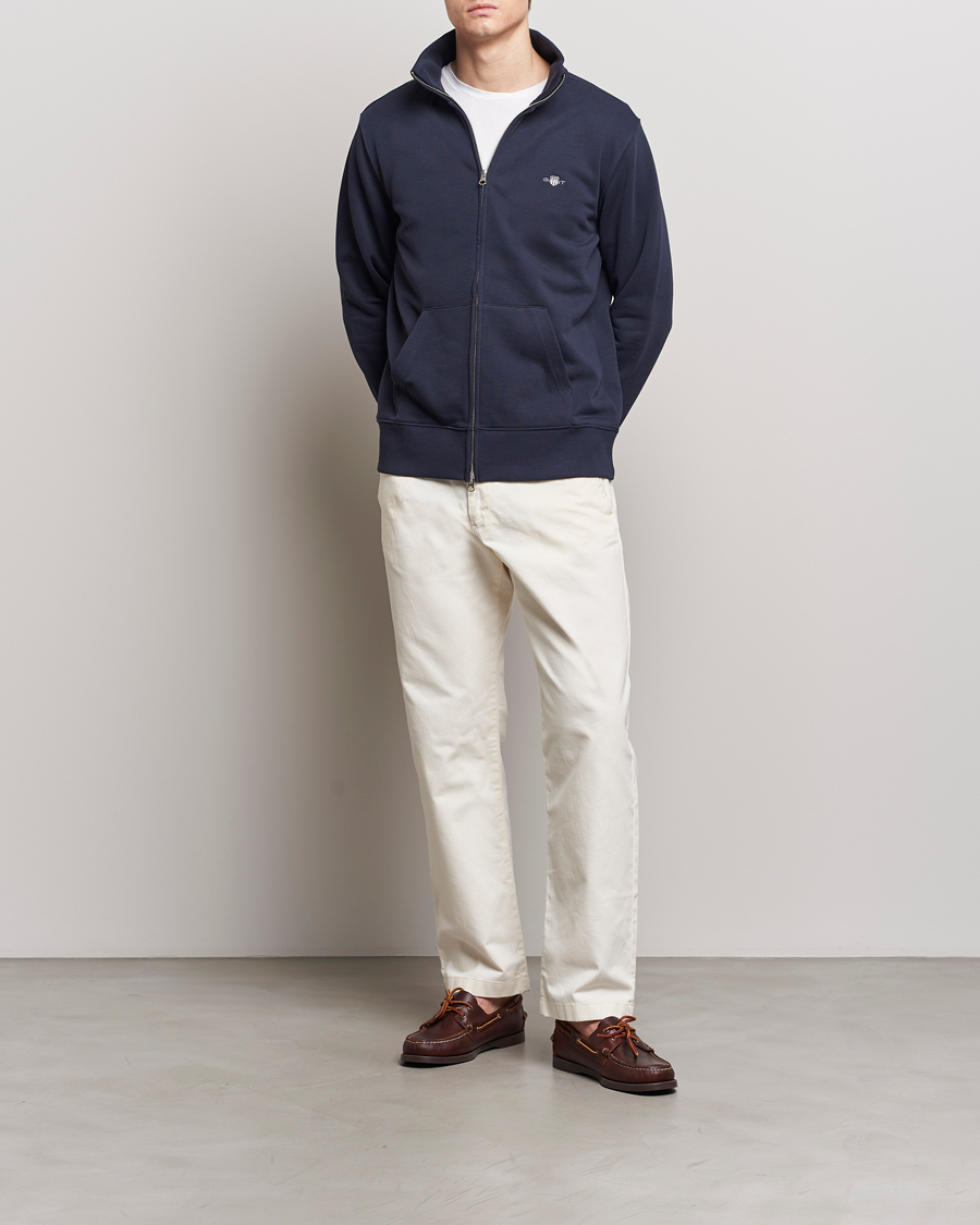 Herr | Tröjor | GANT | Original Full Zip Evening Blue
