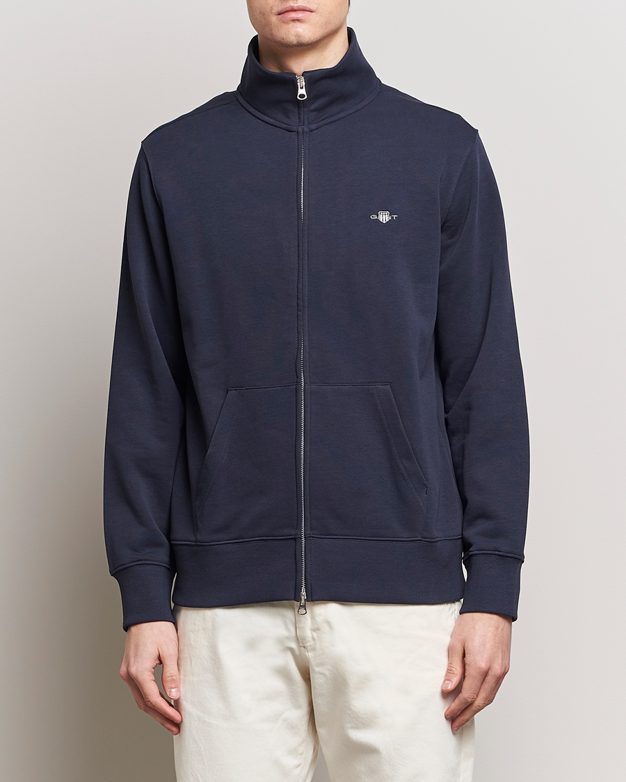 Herr | Tröjor | GANT | Original Full Zip Evening Blue