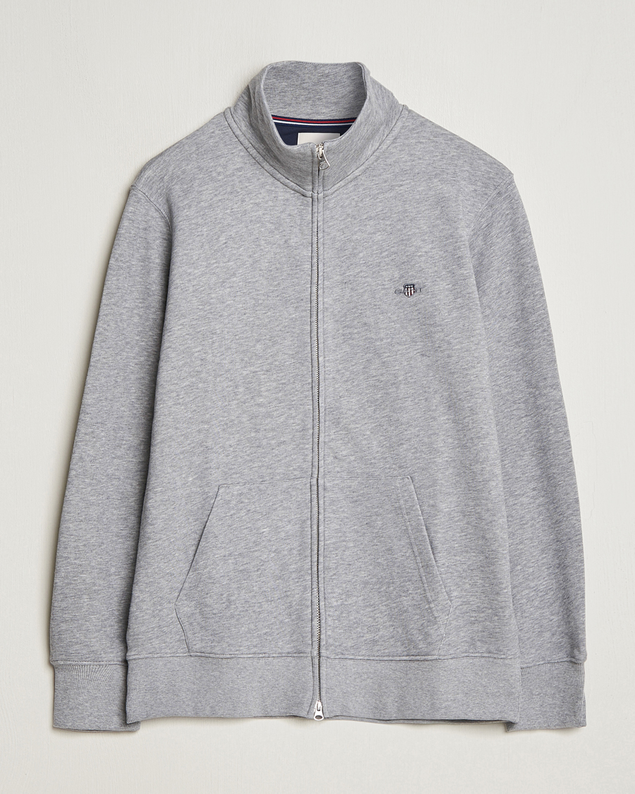 Herr | Tröjor | GANT | Original Full Zip Grey Melange
