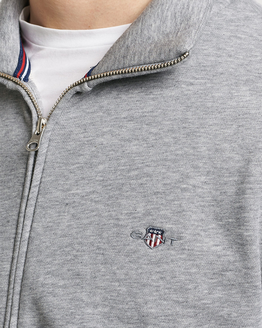 Herr | Tröjor | GANT | Original Full Zip Grey Melange