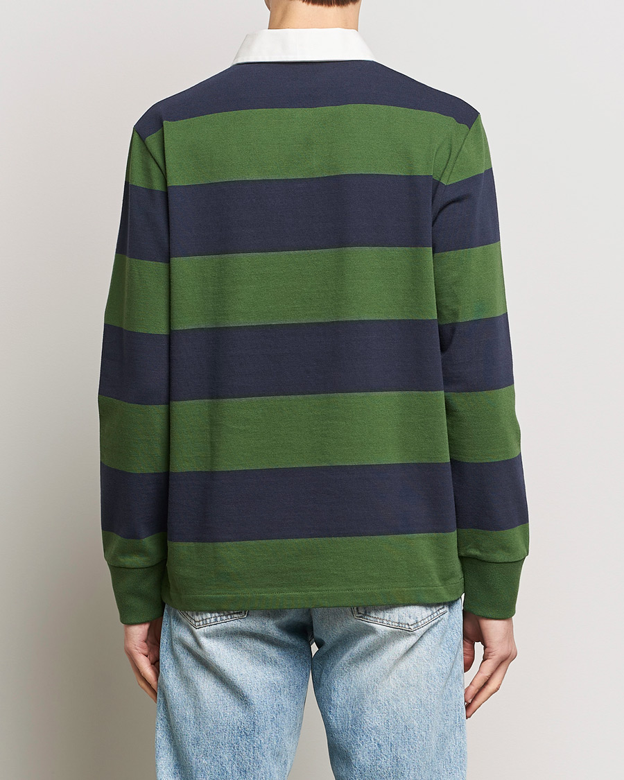 Herr | Tröjor | GANT | Barstriped Rugger Pine Green/Navy