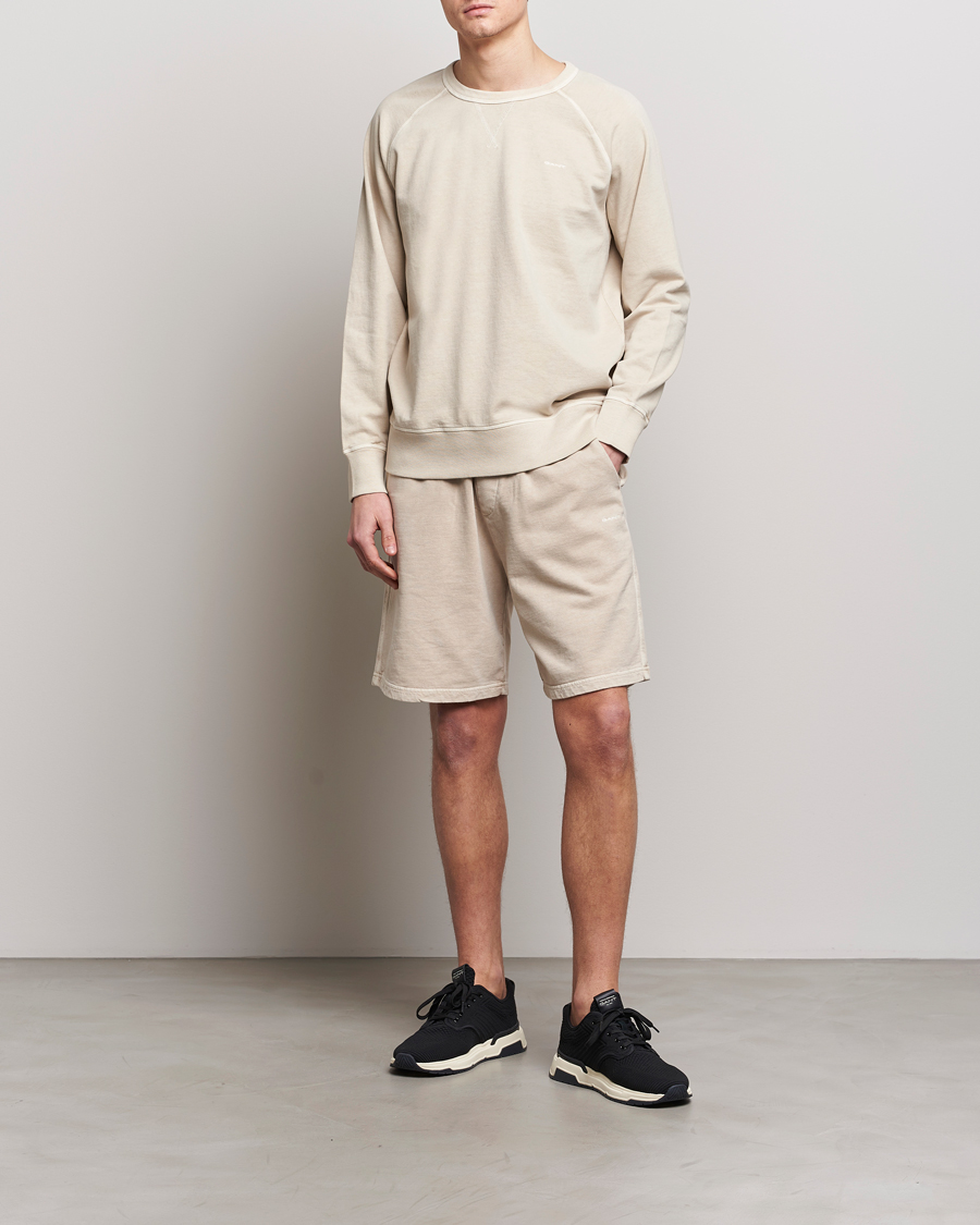 Herr | Tröjor | GANT | Sunbleached Crew Neck Sweatshirt Silky Beige