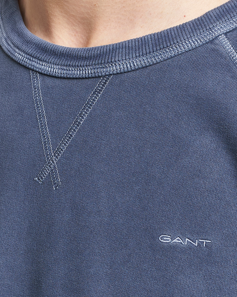 Herr | Tröjor | GANT | Sunbleached Crew Neck Sweatshirt Dusty Blue Sea