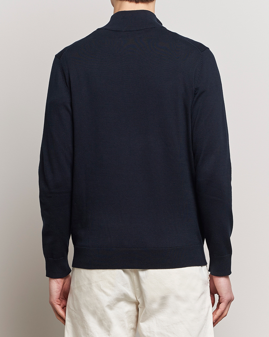 Herr | Tröjor | GANT | Classic Cotton Half Zip Evening Blue