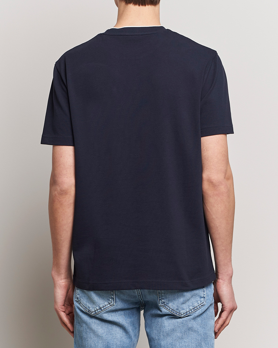 Herr | T-Shirts | GANT | Pique Crew Neck T-Shirt Evening Blue