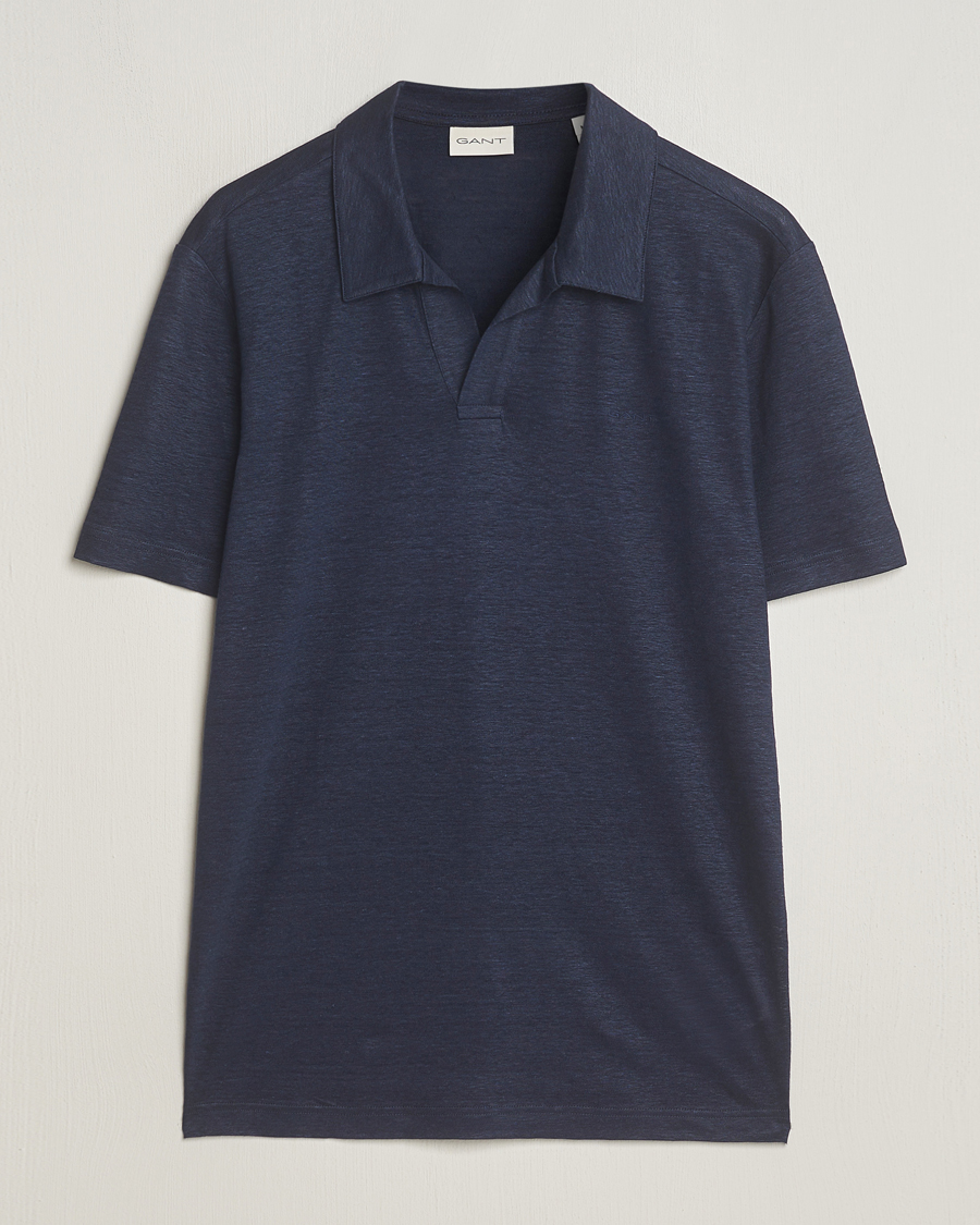Herr | Pikéer | GANT | Linen Polo Evening Blue