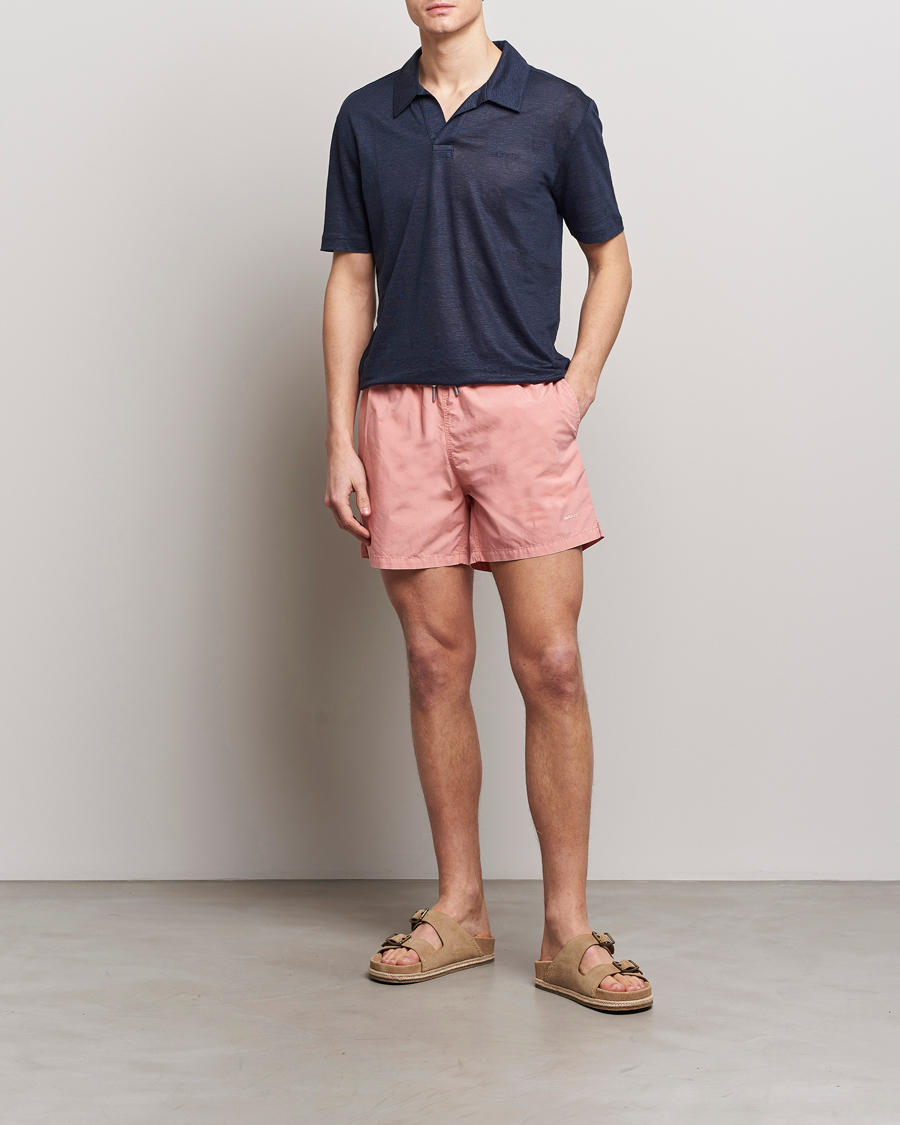Herr | Pikéer | GANT | Linen Polo Evening Blue
