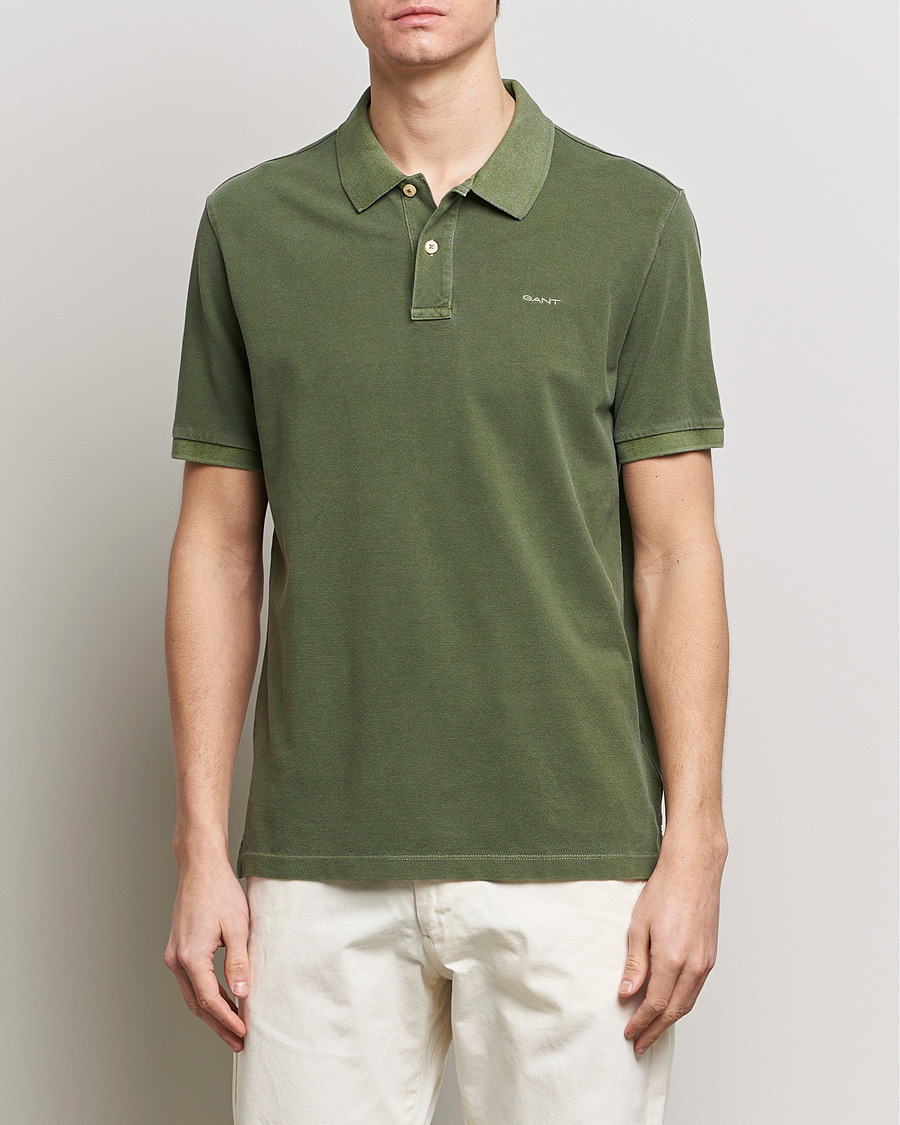 Herr | Kortärmade pikéer | GANT | Sunbleached Polo Pine Green