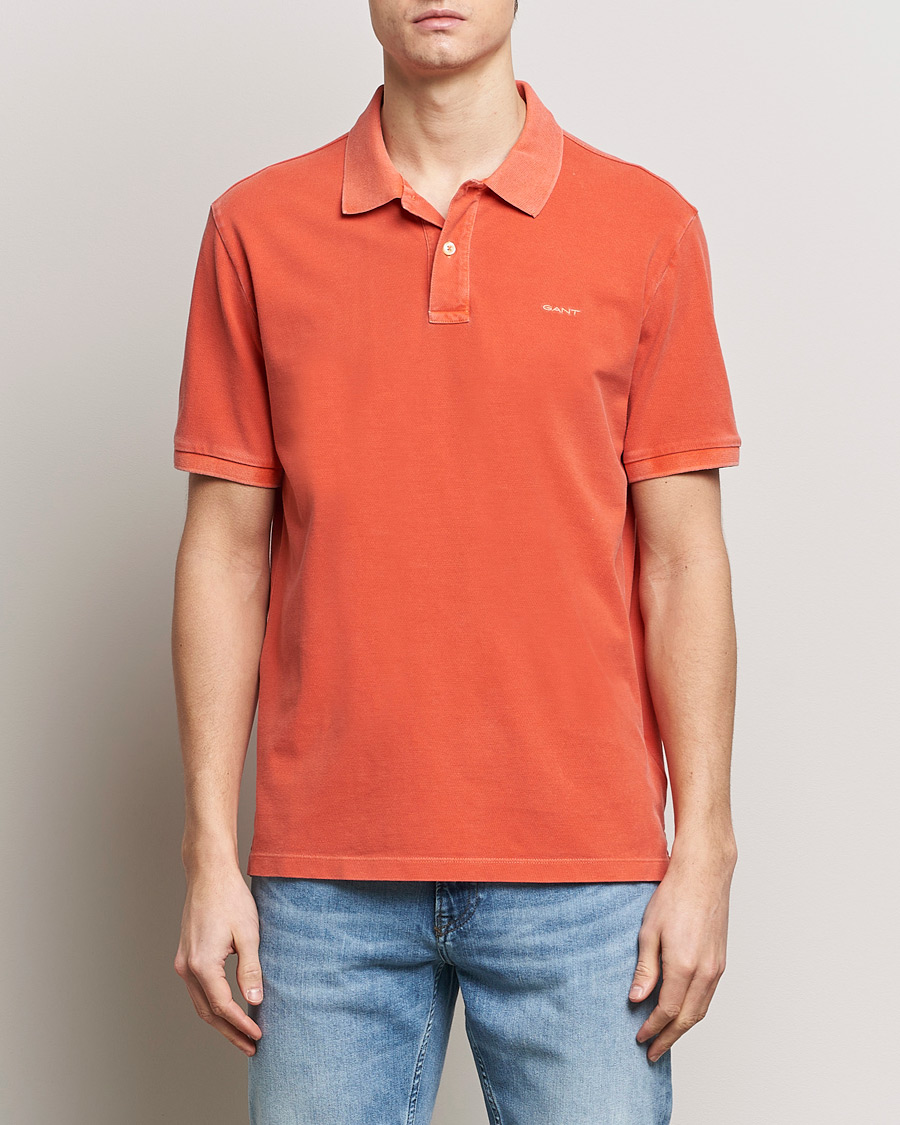 Herr | Kortärmade pikéer | GANT | Sunbleached Polo Burnt Orange