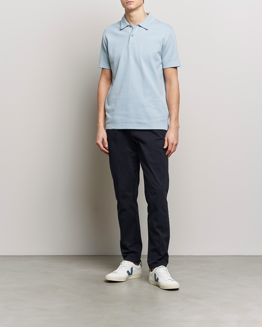 Herr | Pikéer | GANT | Waffle Textured Polo Dove Blue