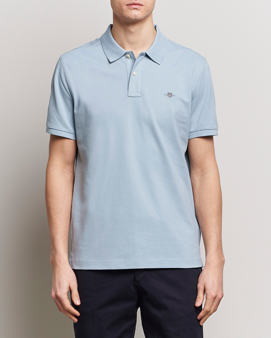 Herr | Kortärmade pikéer | GANT | The Original Polo Dove Blue