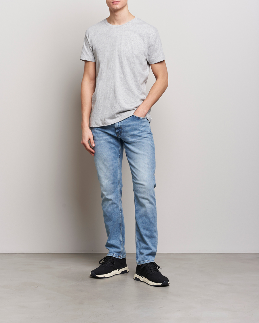 Herr | T-Shirts | GANT | 2-Pack Crew Neck T-Shirt Light Grey/Navy