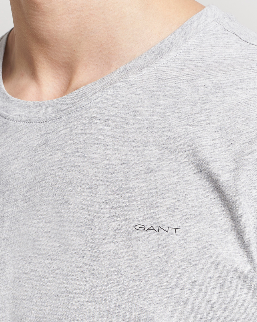 Herr | T-Shirts | GANT | 2-Pack Crew Neck T-Shirt Light Grey/Navy