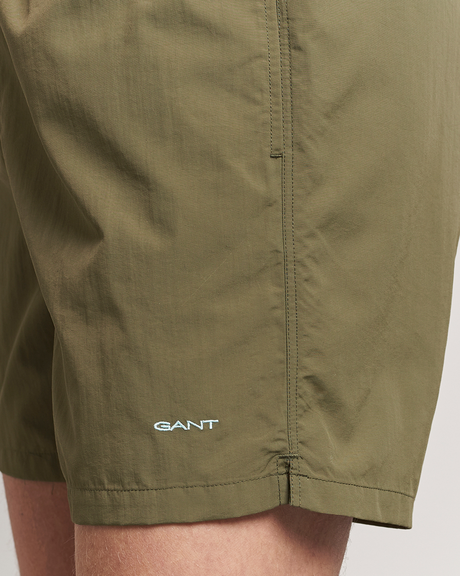 Herr | Badbyxor | GANT | Basic Swimshorts Juniper Green