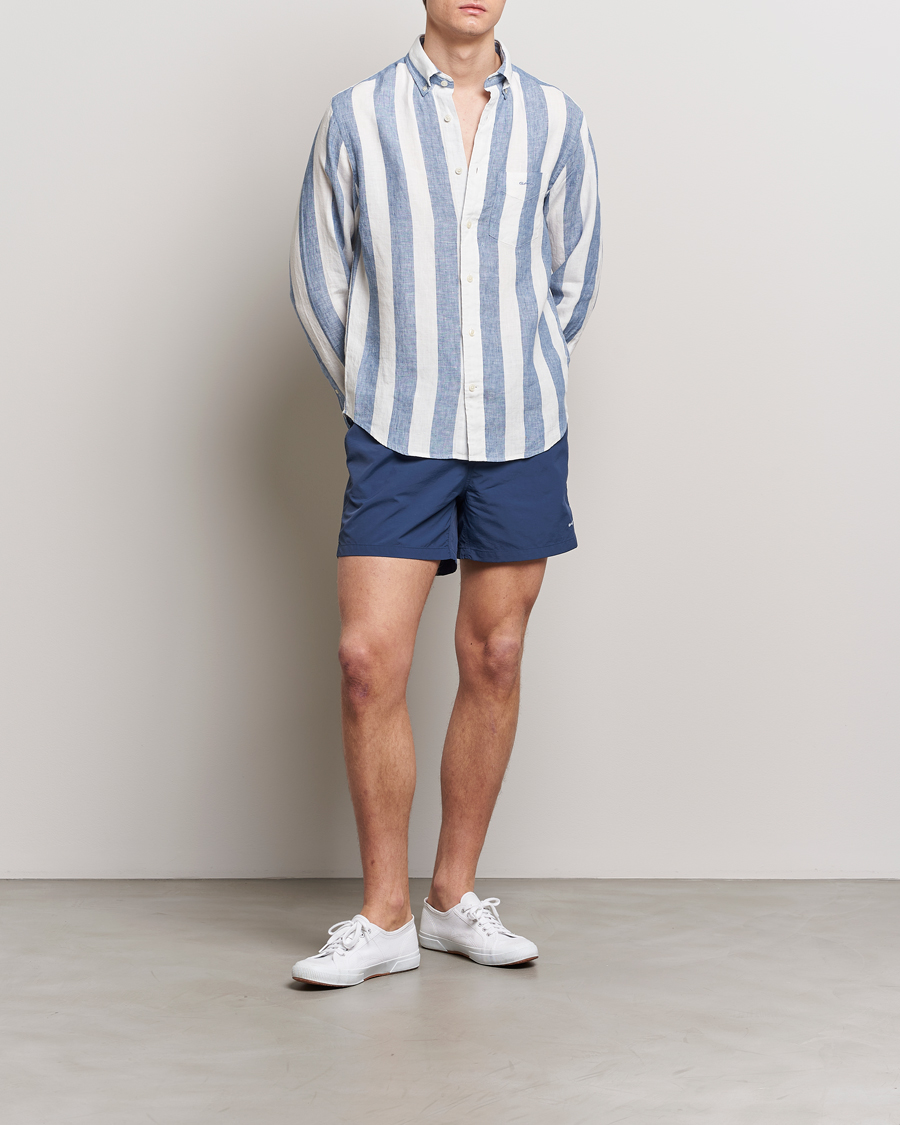 Herr | Badbyxor | Gant | Basic Swimshorts Dusty Blue Sea