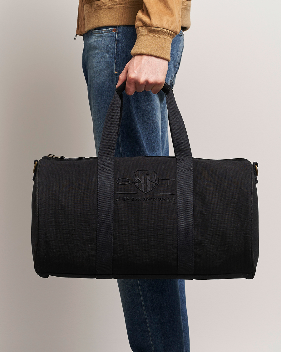 Herr | Weekendbags | GANT | Tonal Shield Duffle Bag Ebony Black