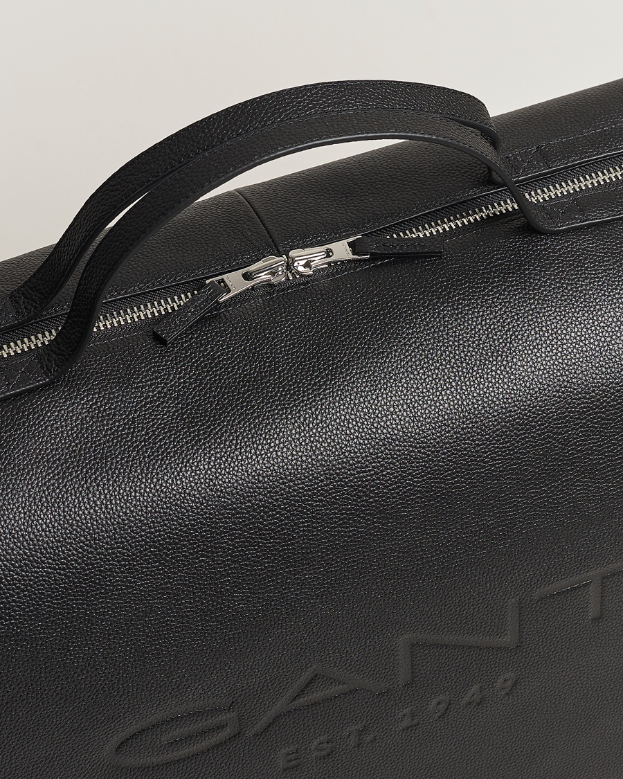 Herr | GANT Leather Weekendbag Black | GANT | Leather Weekendbag Black